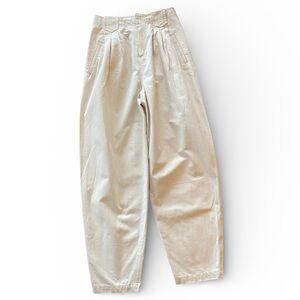 Song of Style Quinn Light Natural Tan 100% Cotton Pants Sz XS Barrel Hi-Rise NWT
